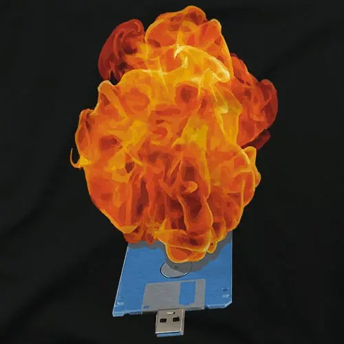 Diskette On Fire