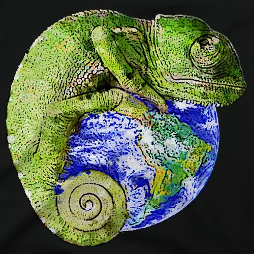 Lagarto Mundo Acuarela