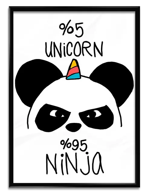Lámina Unicorn & Ninja