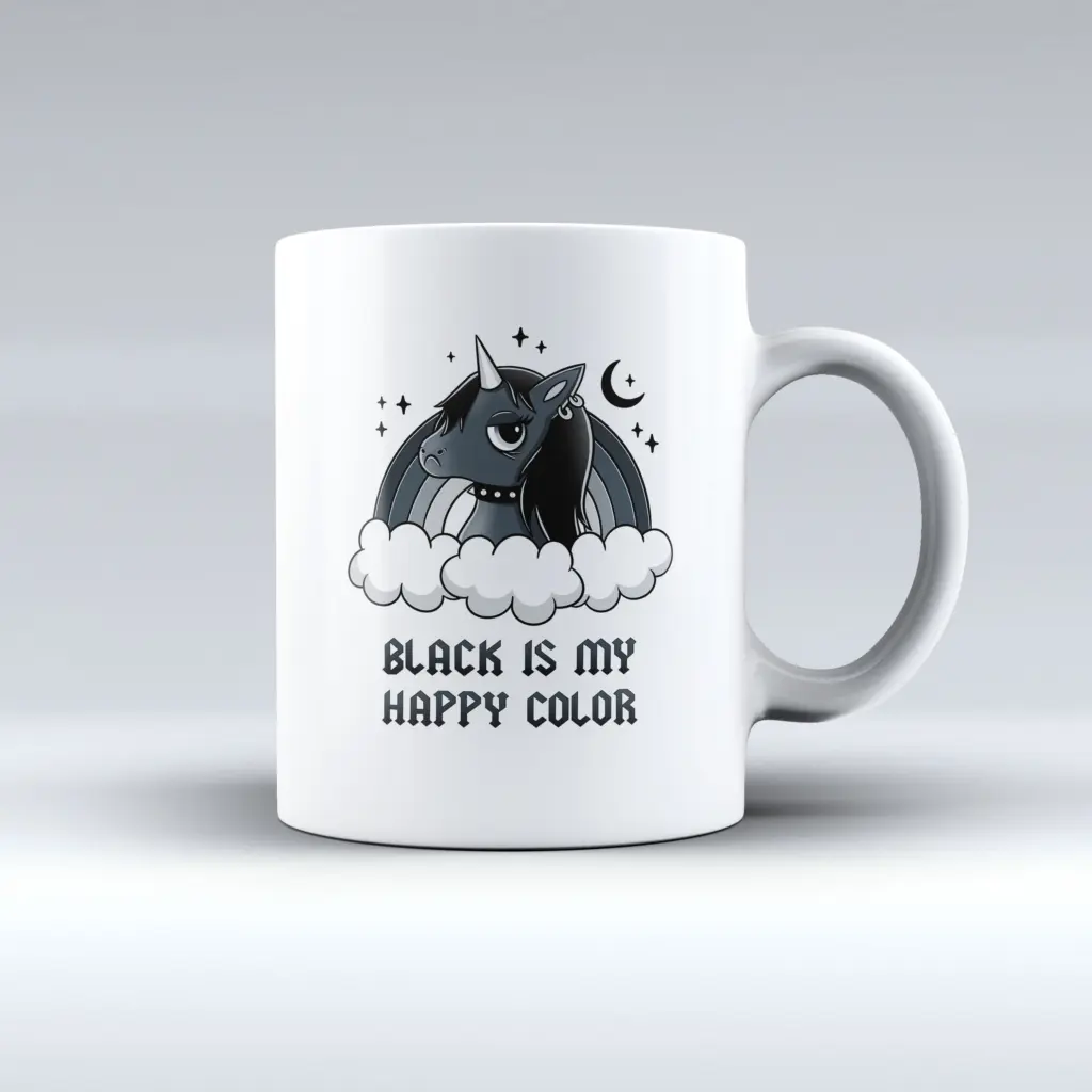 Taza Black Unicorn