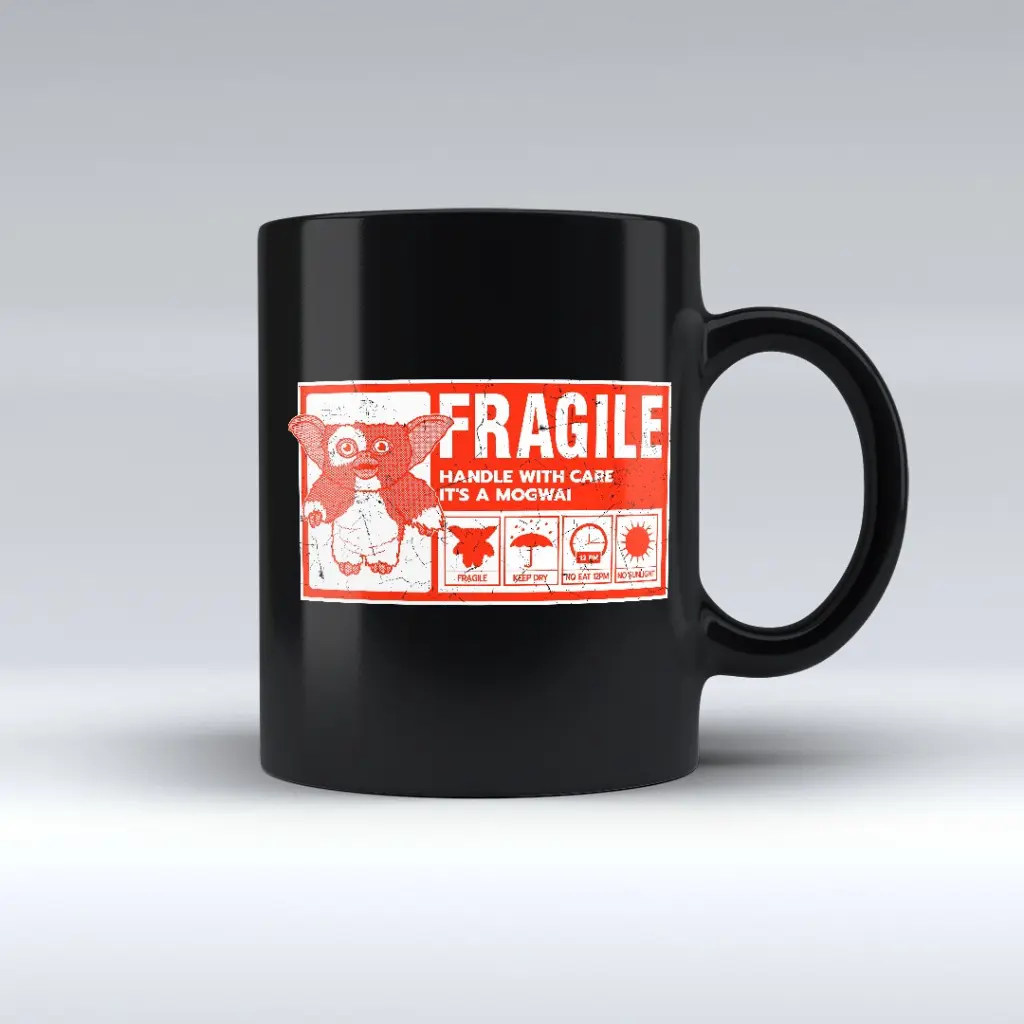 Taza Negra Fragile