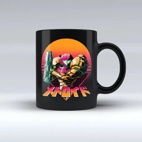 Taza Negra Retro Machete