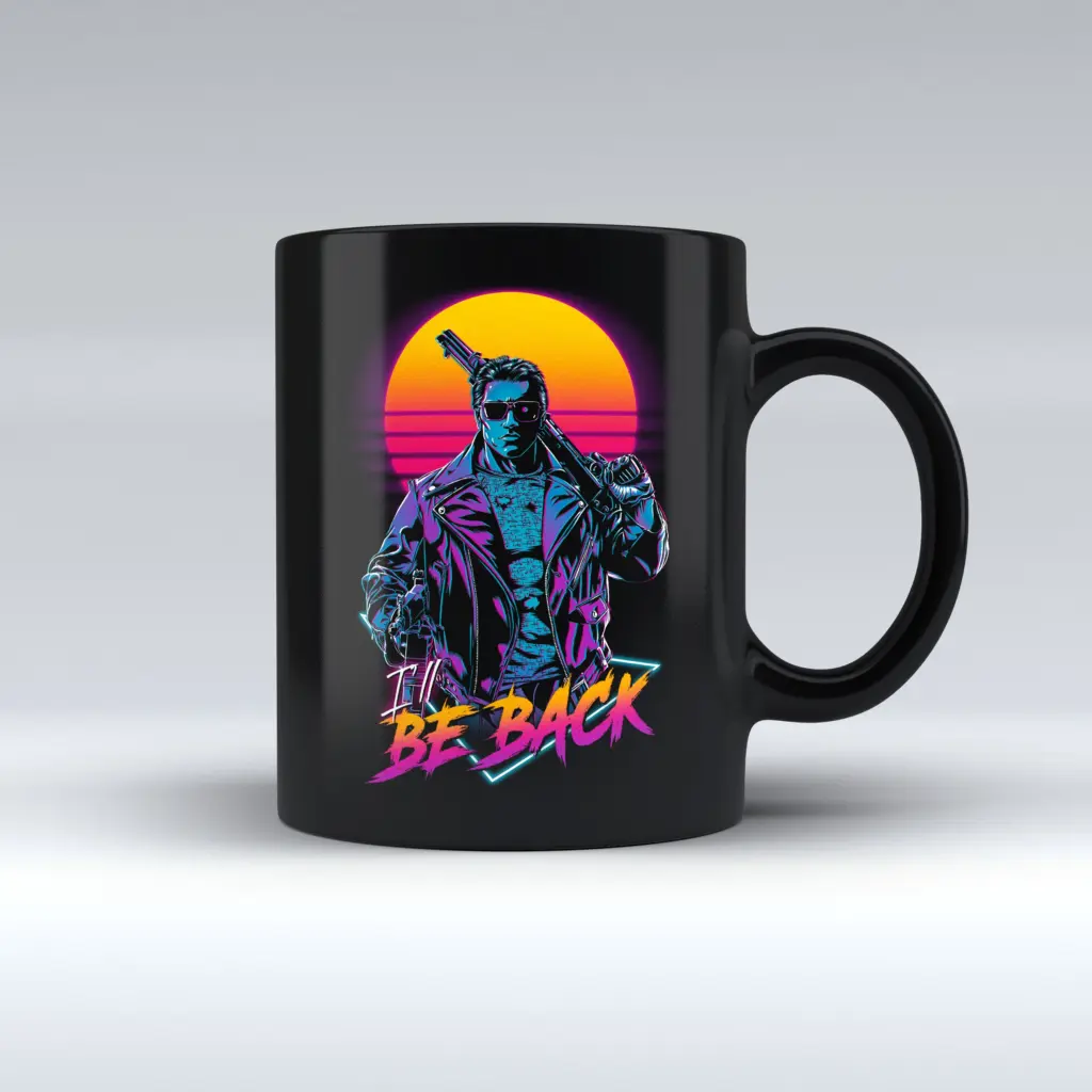 Taza Negra Retro Nightmare